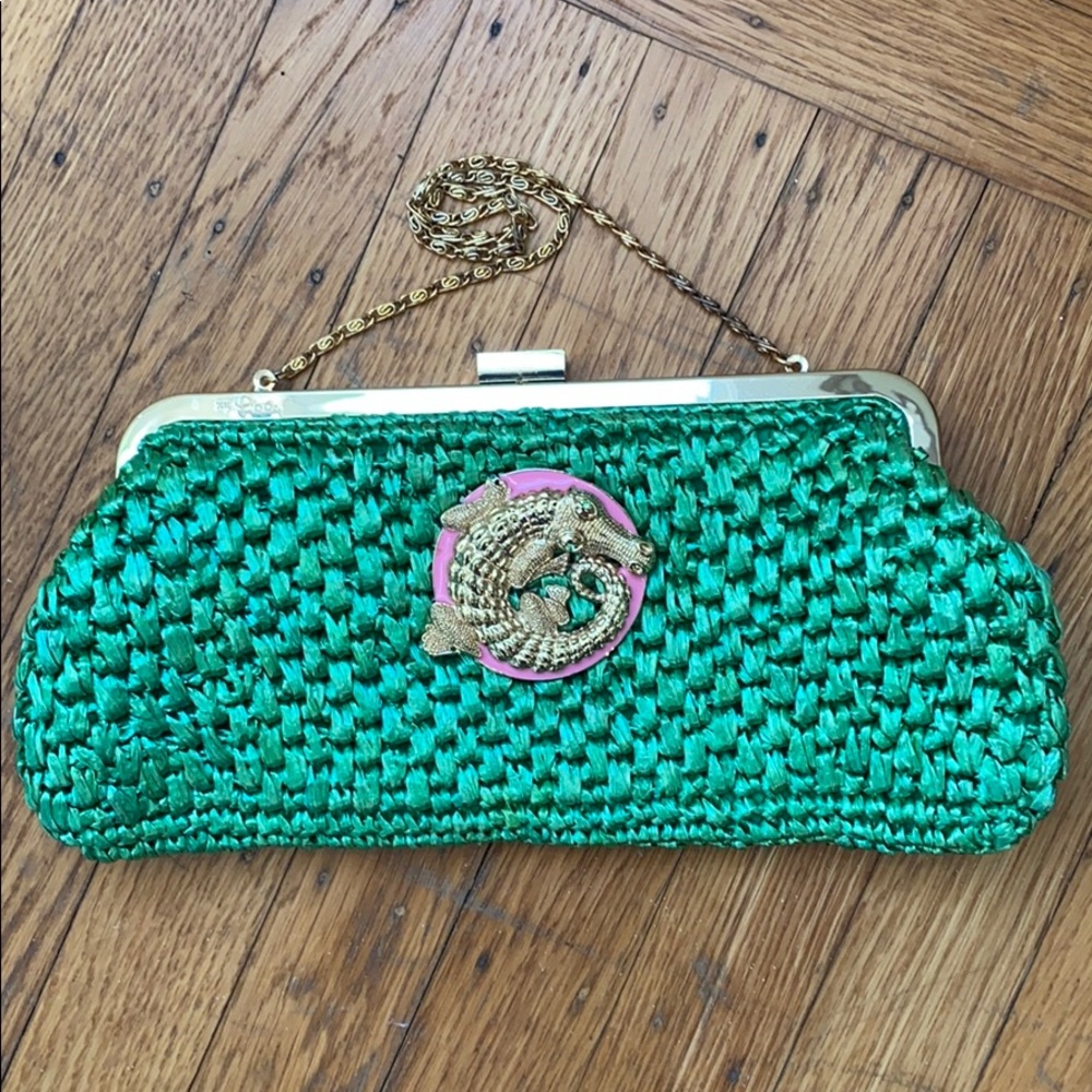 Lilly Pulitzer alligator clutch